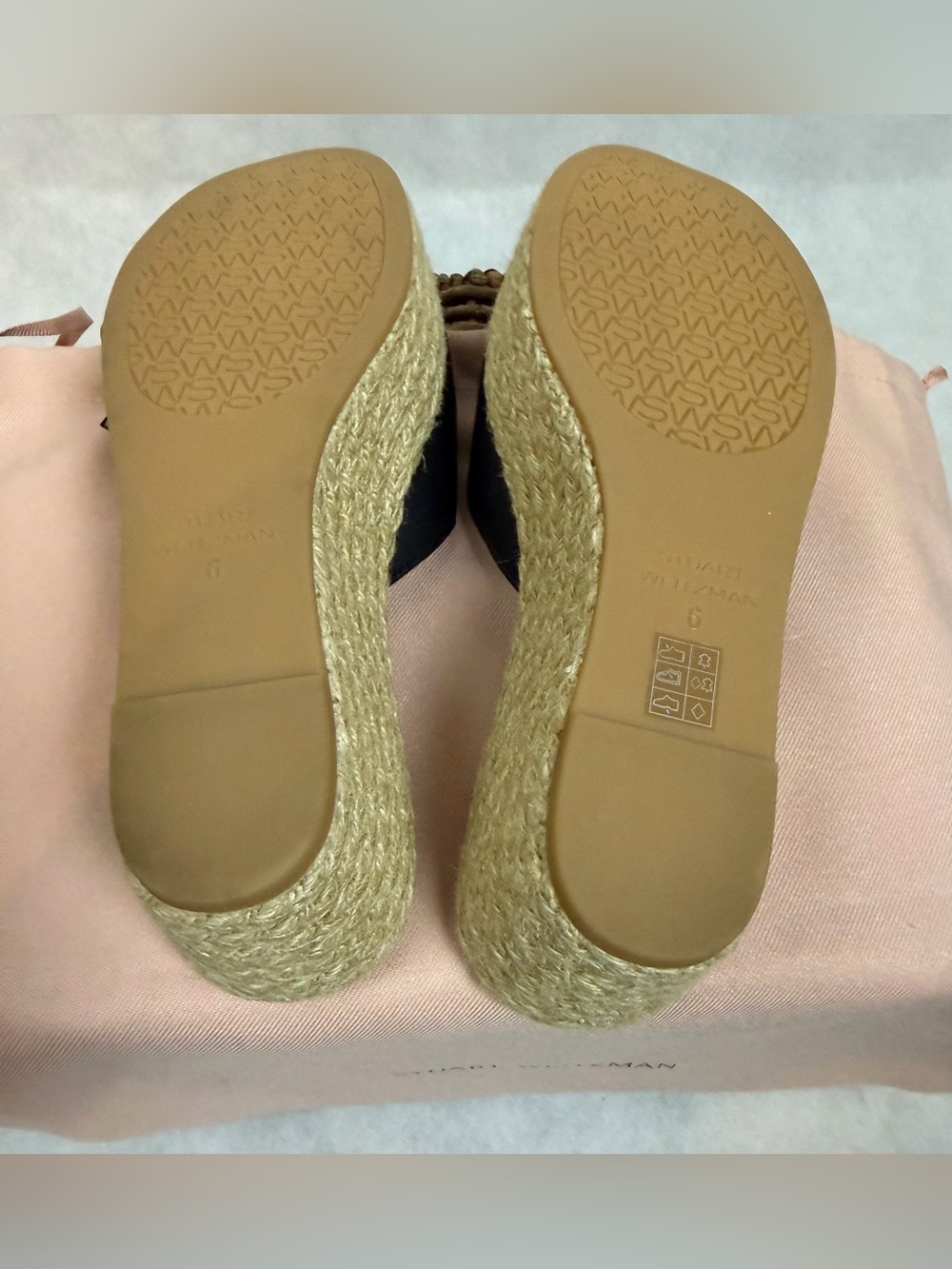 Stuart Weitzman June 75 Wedge Slide Sandals Bundle Black Pink Size 6 New - Picture 5 of 12